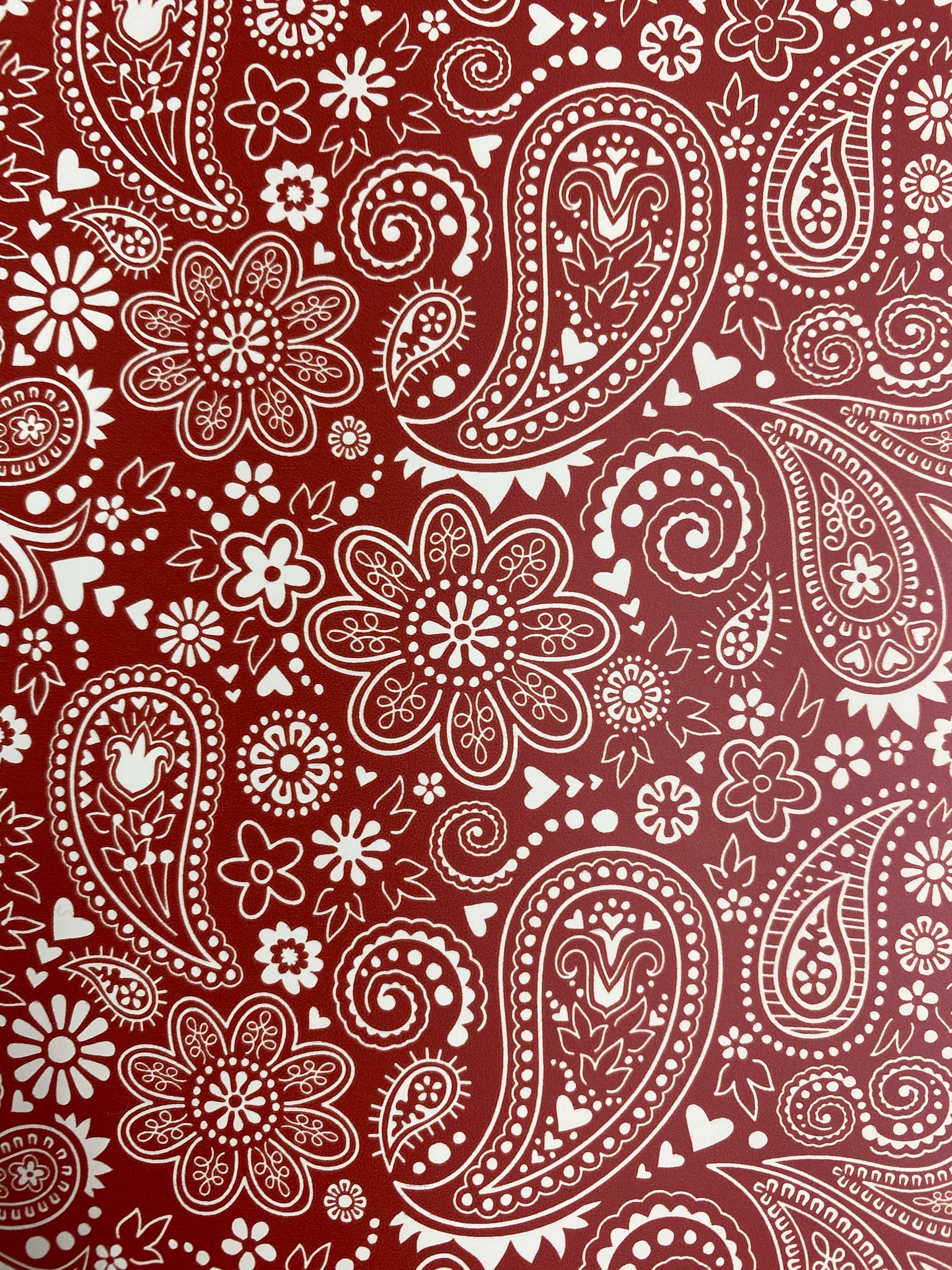 Red Paisley HTV