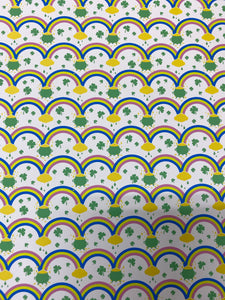 Rainbow Shamrock Pattern HTV