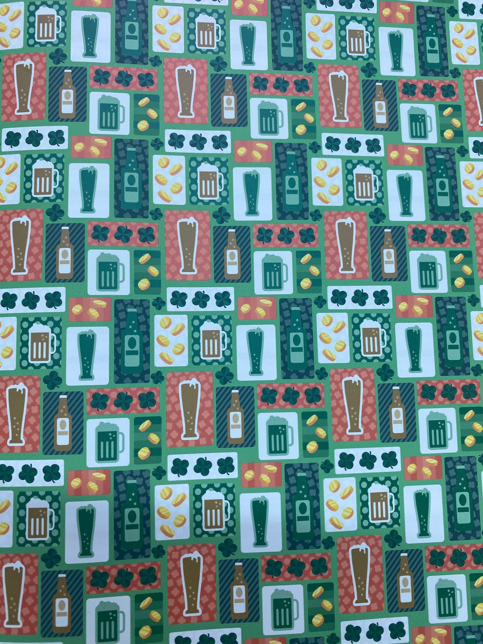 Irish Beer Pattern HTV
