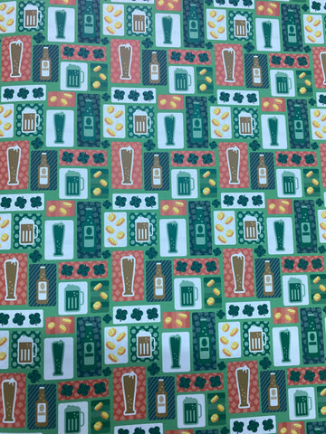 Irish Beer Pattern HTV