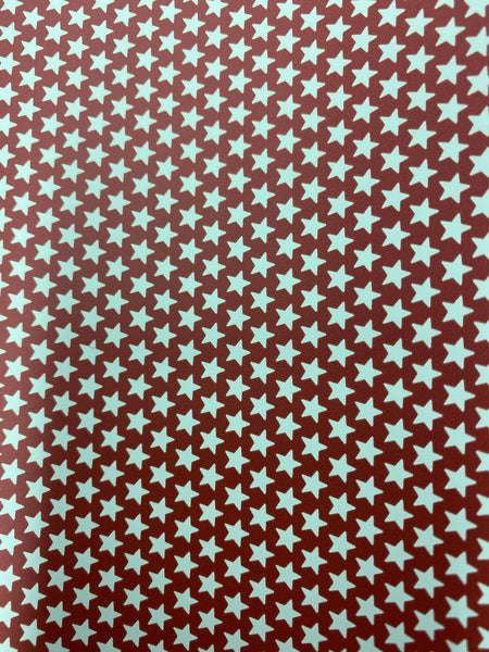 Red or Blue Star Pattern HTV