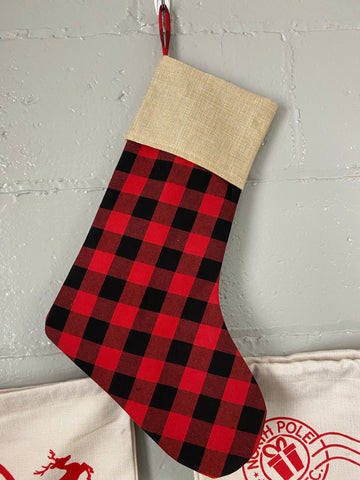 Red Plaid Bottom Stocking