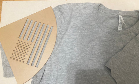 American Flag Sleeve Bleach Stencil