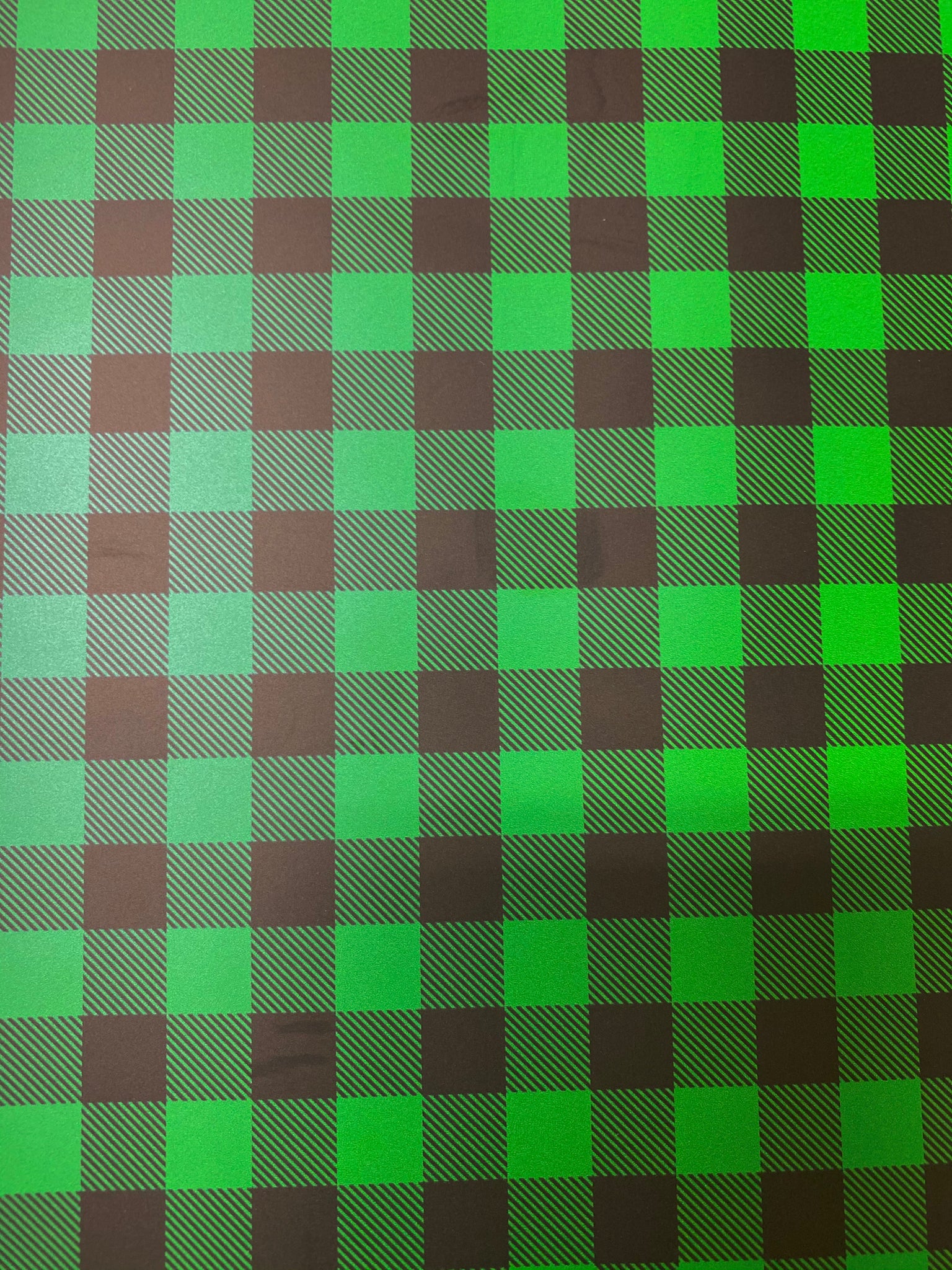 Green Buffalo Plaid Adhesive