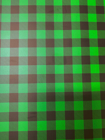 Green Buffalo Plaid Adhesive