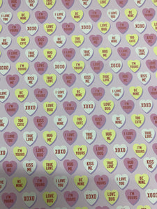 Pink Word Heart Pattern HTV