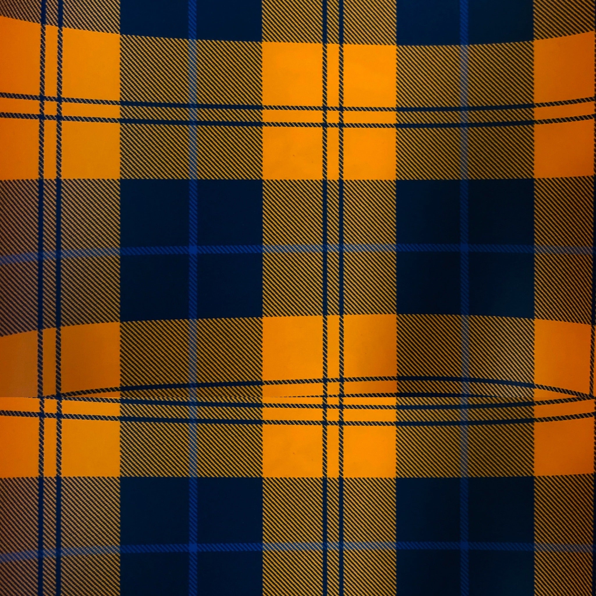 Orange and Navy Plaid HTV