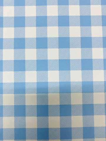 Pale Blue and White Plaid HTV